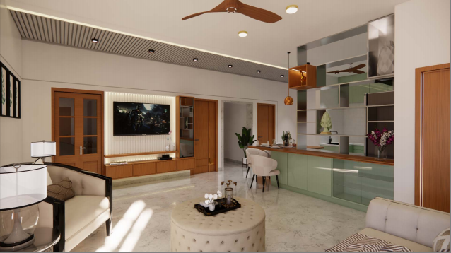 Contemporary residence — open-plan living and kitchen